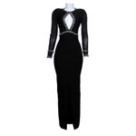 Vestido-de-Festa-Longo-com-Cristais-Preto