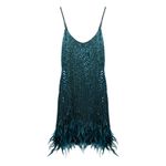 Vestido-Bordado-e-Plumas-Azul-Petroleo