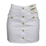 Saia-L-Agence-Mini-Jeans-Branca