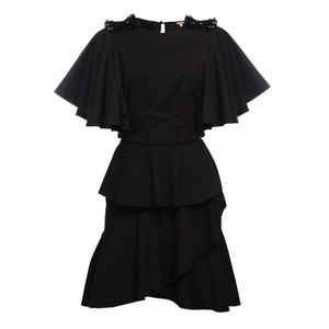 Vestido Johanna Ortiz Babados Preto