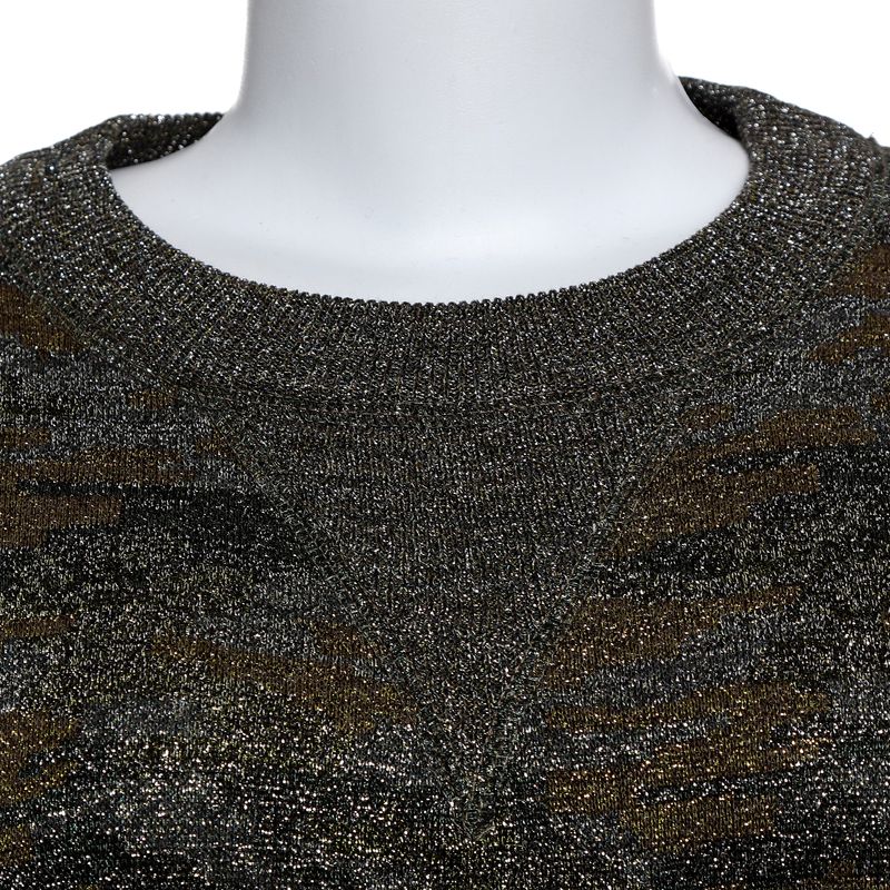 Sueter-Isabel-Marant-Lurex-Grafite-e-Dourado