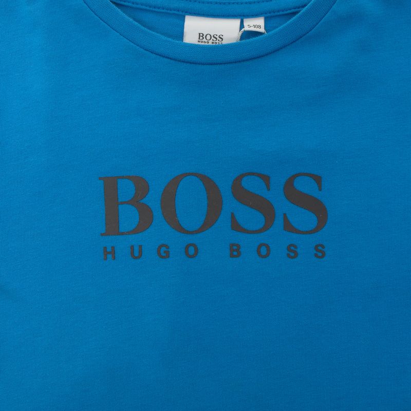 Camiseta-Hugo-Boss-Infantil-Logo-Azul