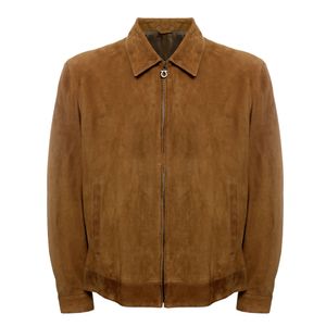 Jaqueta Salvatore Ferragamo Camurça Caramelo