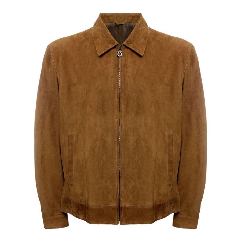 Jaqueta-Salvatore-Ferragamo-Camurca-Caramelo