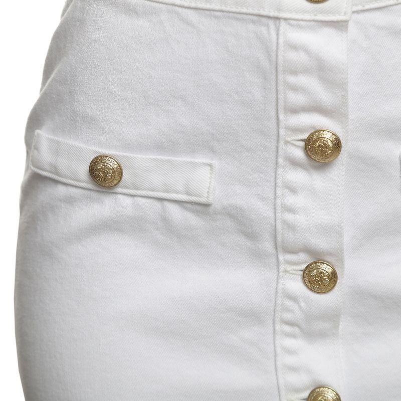 Saia-L-Agence-Mini-Jeans-Branca