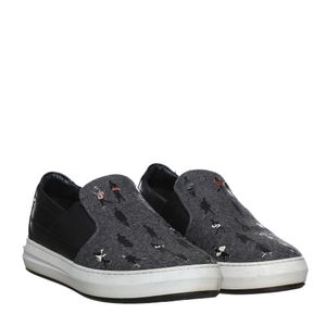 Tênis Salvatore Ferragamo Slip On Estampado Cinza