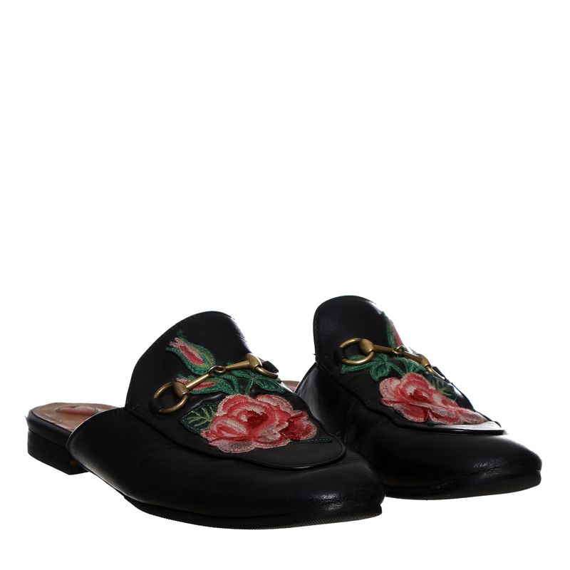 Mule-Gucci-Princetown-Bordado-Floral