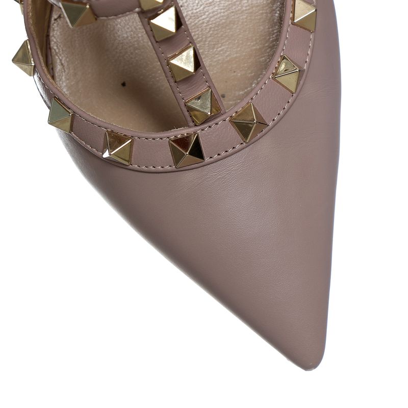 Scarpin-Valentino-Garavani-Rockstud-Bege