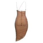 Vestido-Tule-Drapeado-Bege