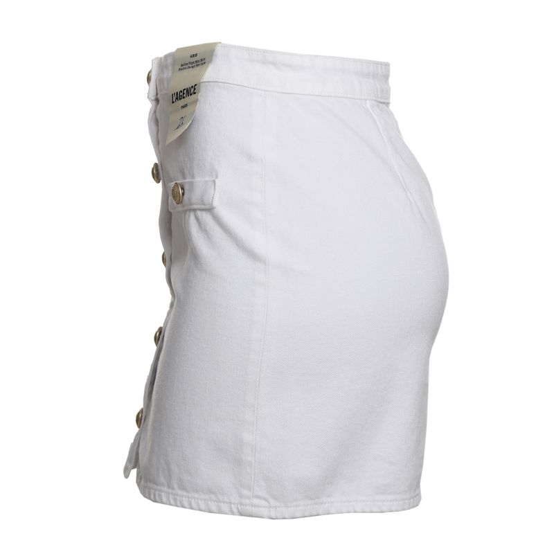 Saia-L-Agence-Mini-Jeans-Branca