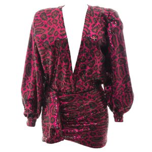 Conjunto Topshop x Halpern Paetê Rosa Preto