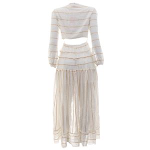 Vestido Anne fernandes Branco Dourado
