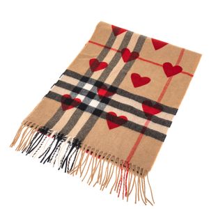 Cachecol Burberry Cashmere Housecheck Coração