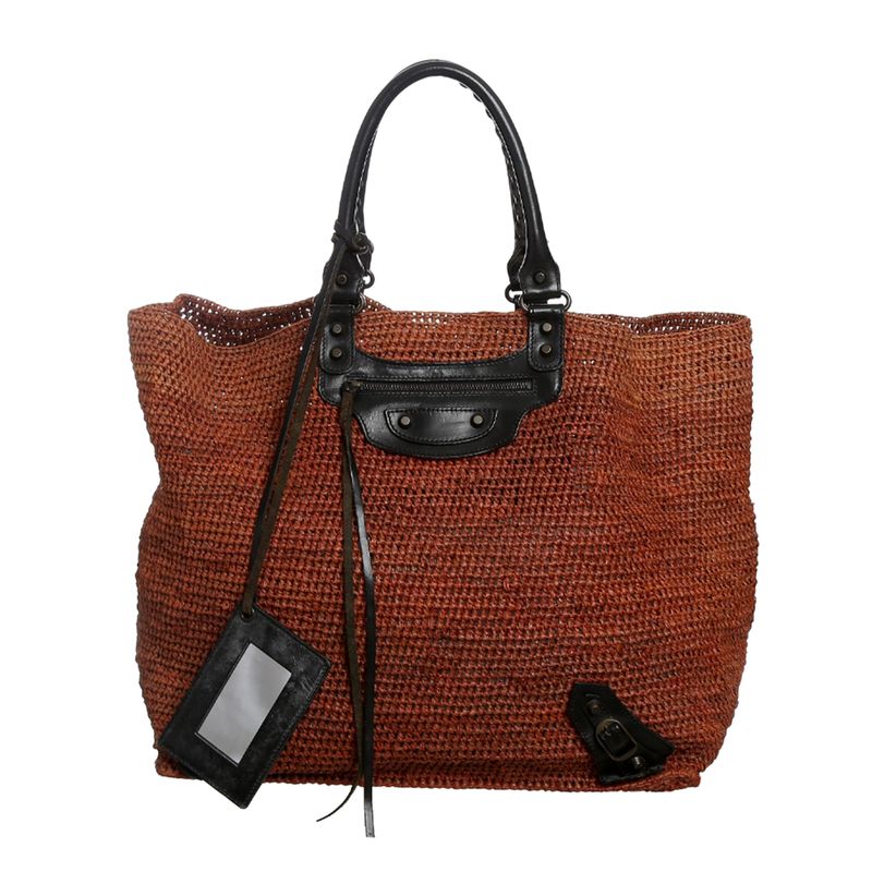 Bolsa-Balenciaga-Rafia-e-Couro-Bicolor-----