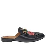 Mocassim-Gucci-Mule-Princetown-Floral-Preto