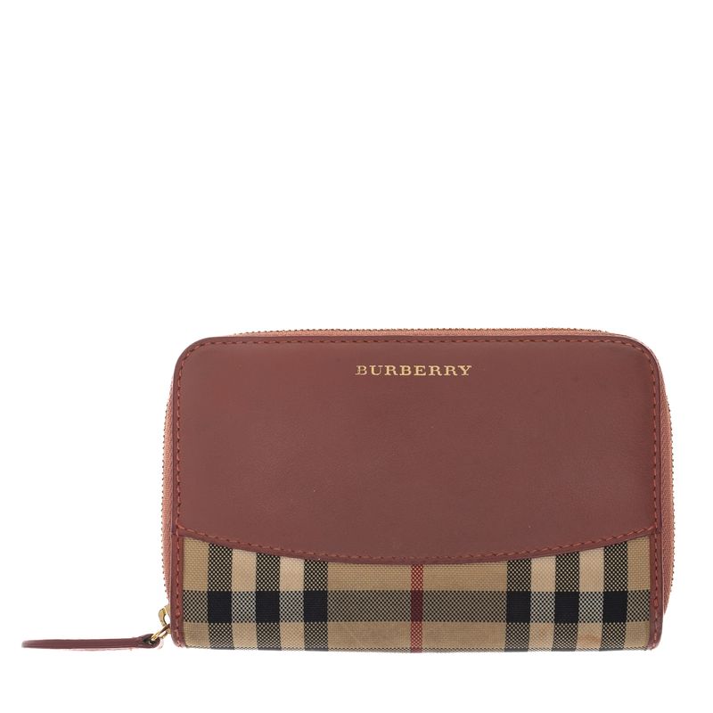 Carteira-Burberry-Couro-Rosa-Tecido-Housechek