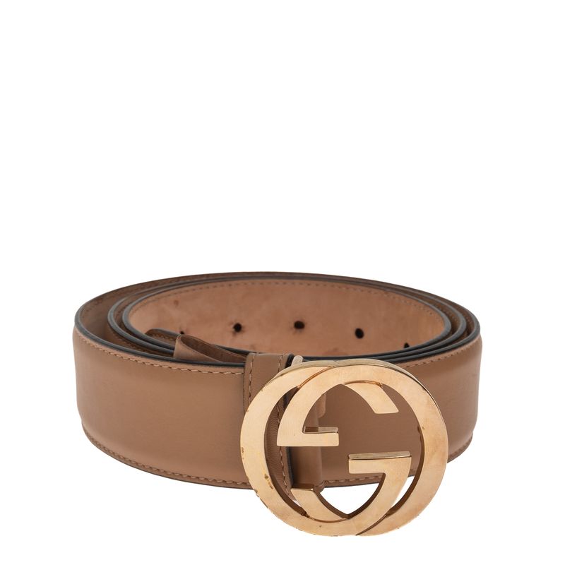 Cinto-Gucci-GG-Interlocking-Bege