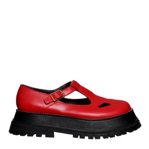 Sapato Burberry Mary Jane Vermelho