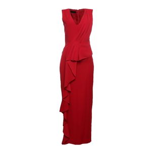 Vestido Carolina Herrera Drapeado Vermelho