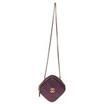 Bolsa-Chanel-Diamond-Lambskin-Roxo