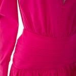 Vestido-Tufi-Duek-Manga-Longa-Rosa