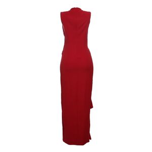 Vestido Carolina Herrera Drapeado Vermelho