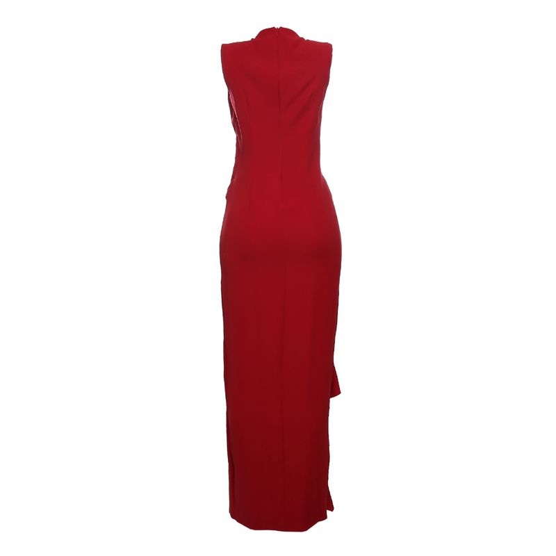 Vestido-Carolina-Herrera-Drapeado-Vermelho
