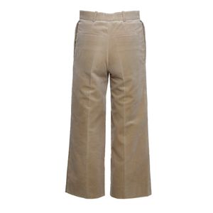 Calça Chloé Pantacourt Veludo Bege