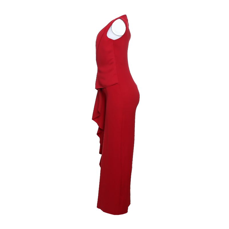 Vestido-Carolina-Herrera-Drapeado-Vermelho