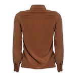 Camisa-Celine-Vintage-Seda-Marrom