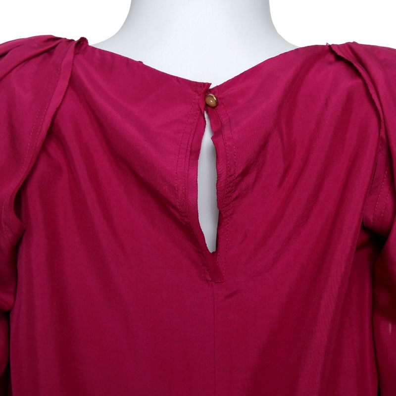 Vestido-Fendi-Seda-Magenta