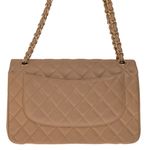 Bolsa-Chanel-Double-Flap-Jumpo-Caviar-Bege