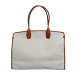 Bolsa-Salvatore-Ferragamo-Tecido-e-Couro-Marrom-e-Creme---