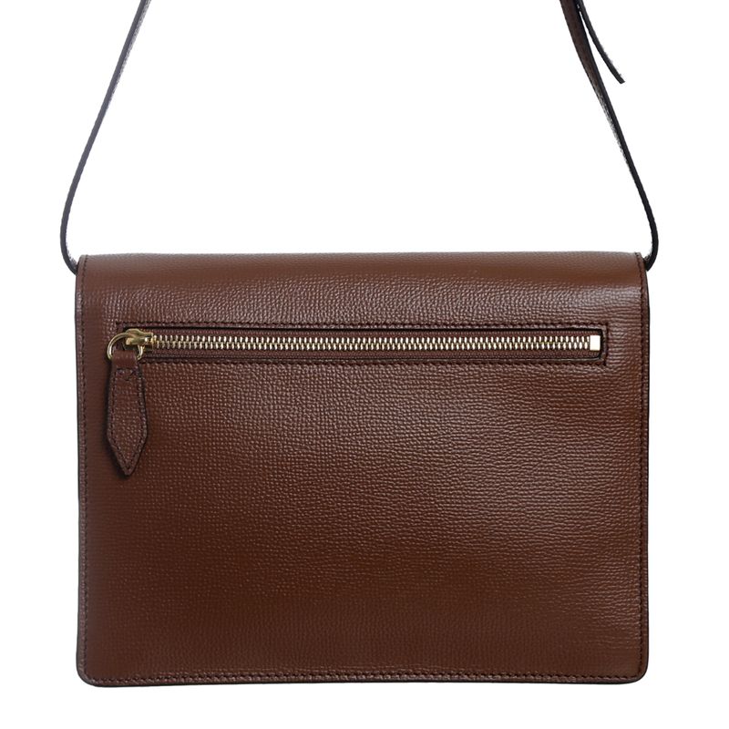 Bolsa-Burberry-Housechek-e-Couro-Marrom--