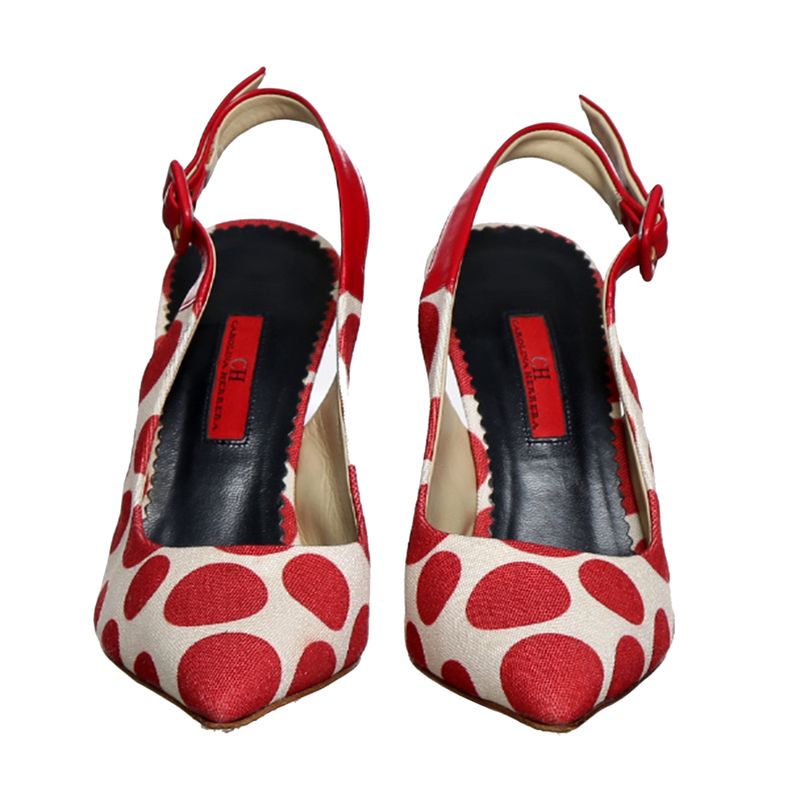 Sapato-Carolina-Herrera-Scarpin-Poa-Vermelho-e-Bege