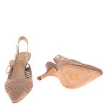 Sapato-Christian-Dior-Slingback-Tela-Bege