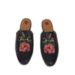 Mocassim-Gucci-Mule-Princetown-Floral-Preto