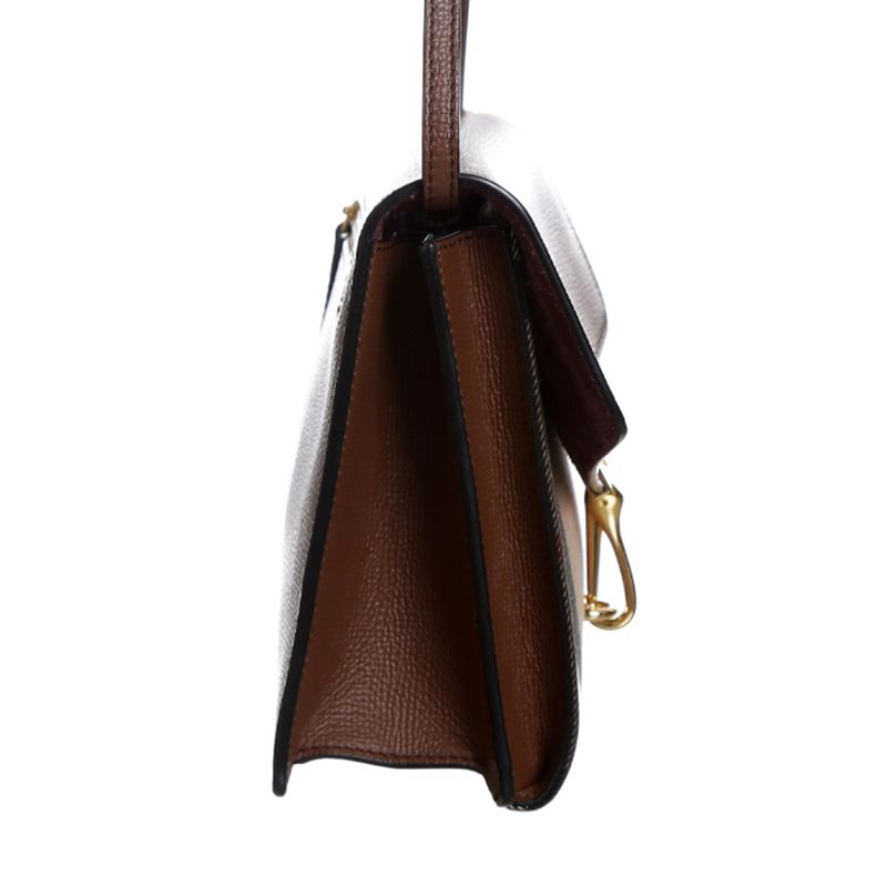 Bolsa-Burberry-Housechek-e-Couro-Marrom--
