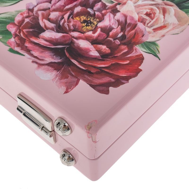 Bolsa-Dolce---Gabbana-Clutch-Floral-Rosa