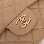 Bolsa-Chanel-Double-Flap-Jumpo-Caviar-Bege