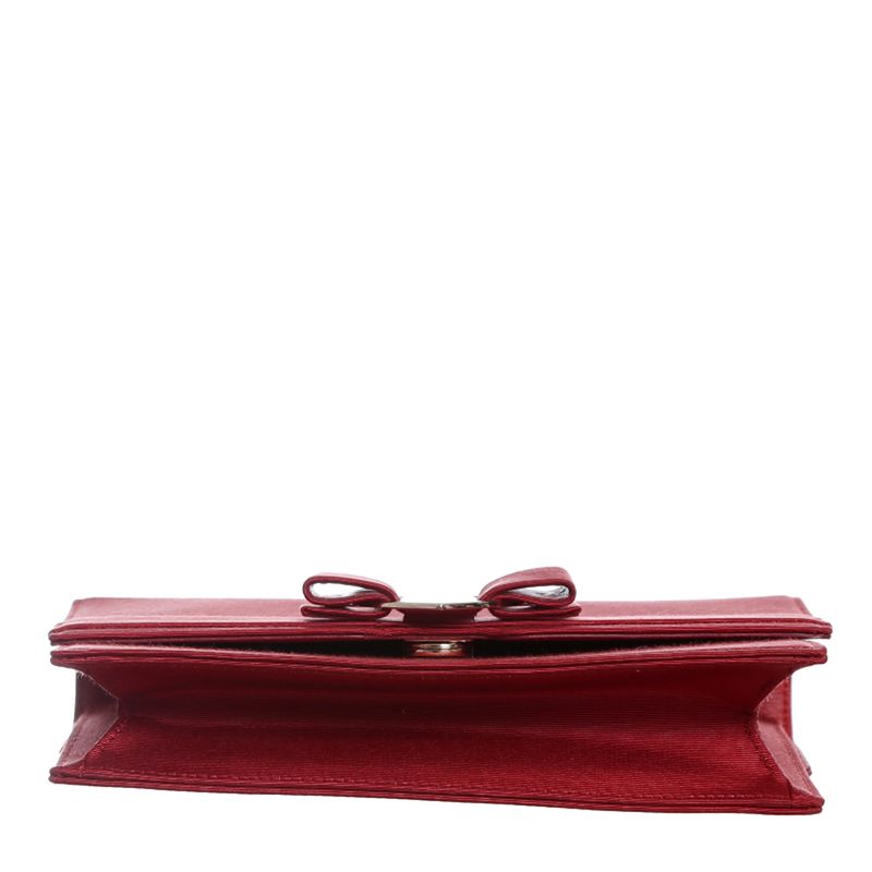 Bolsa-Salvatore-Ferragamo-Tecido-e-Couro-Vermelho--