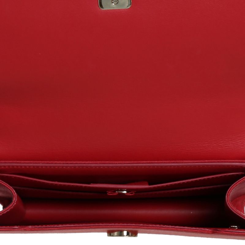 Bolsa-Salvatore-Ferragamo-Tecido-e-Couro-Vermelho--