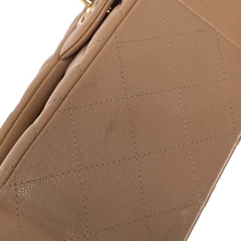 Bolsa-Chanel-Double-Flap-Jumpo-Caviar-Bege