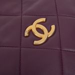 Bolsa-Chanel-Diamond-Lambskin-Roxo