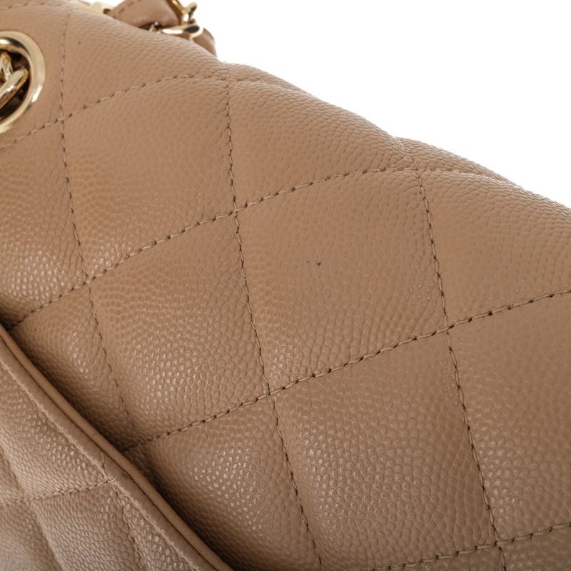 Bolsa-Chanel-Double-Flap-Jumpo-Caviar-Bege