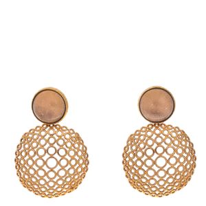 Brinco Carla Amotim Cobogó Ouro Rosé