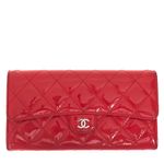 Carteira-Chanel-Matelasse-Verniz-Rosa