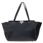 Bolsa-Valentino-Garavani-Rockstud-Tote-Couro-Preto