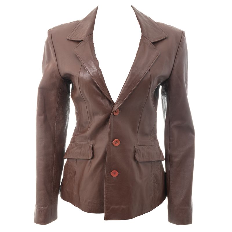 Blazer-Couro-Marrom