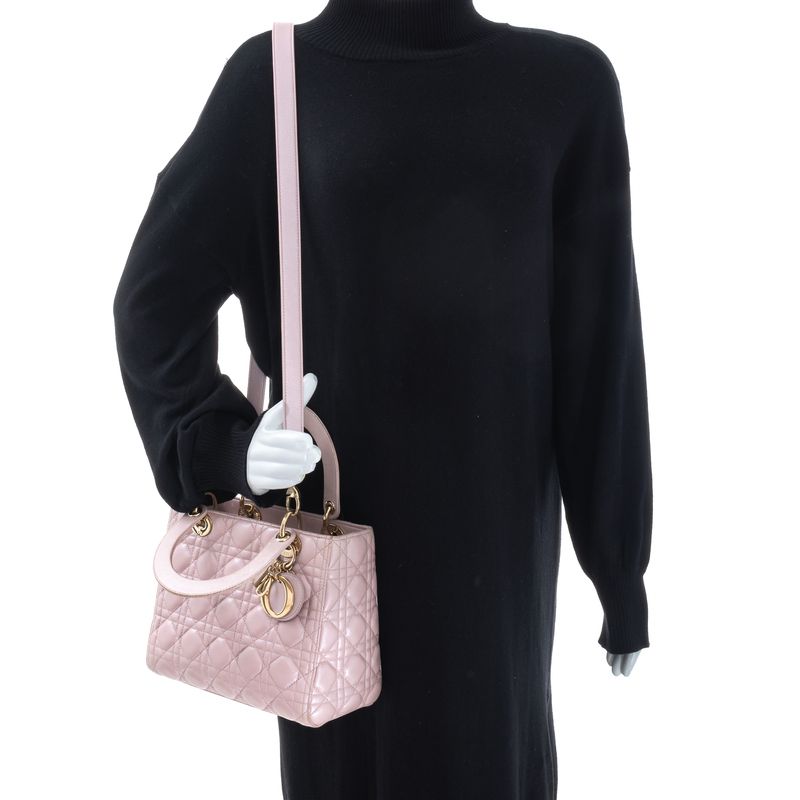 Bolsa-Christian-Dior-Lady-Dior-Rosa-Perolado